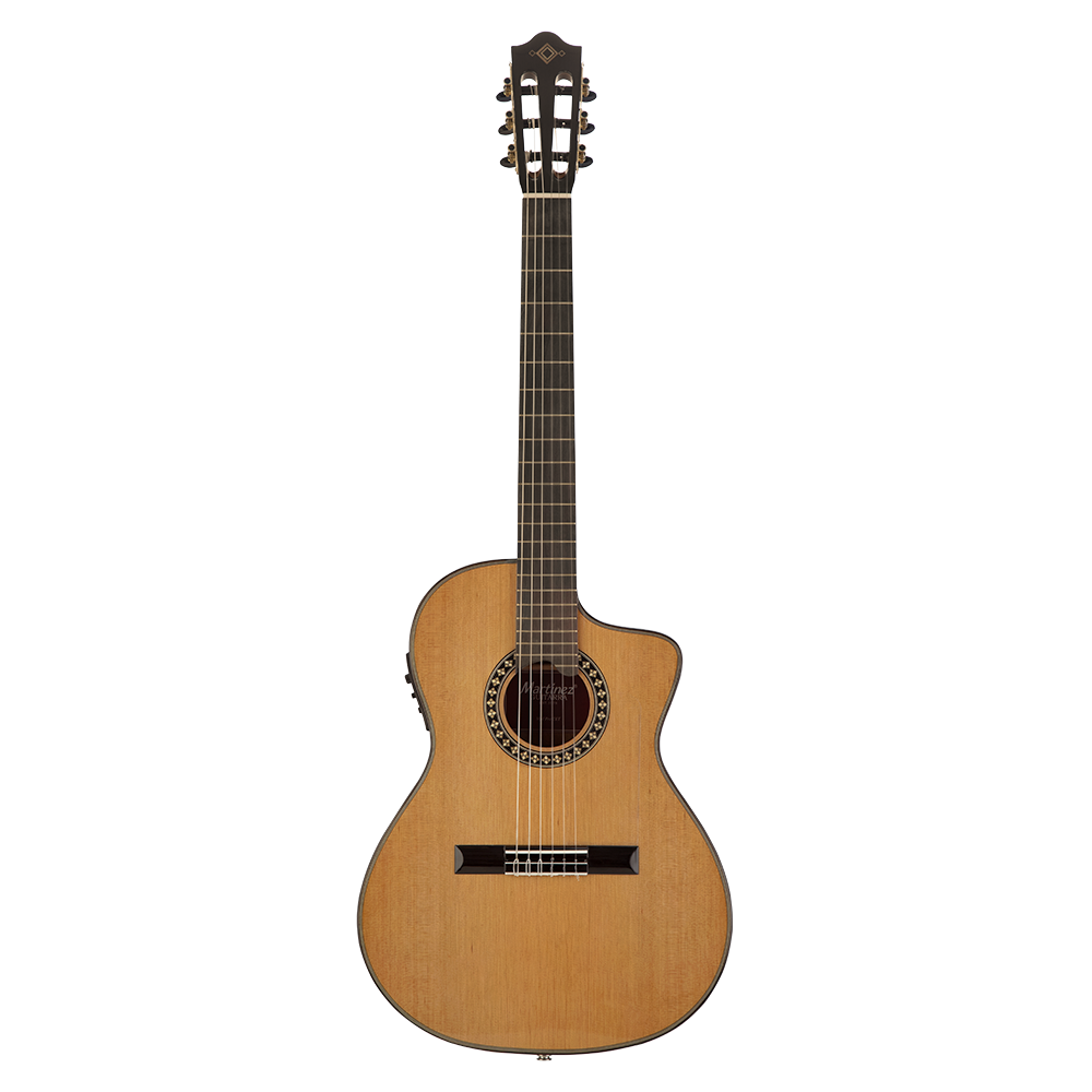 Martinez MP-1 PRE CET Cutaway İnce Kasa Elektro Klasik Gitar Wagon Soft Case dahil