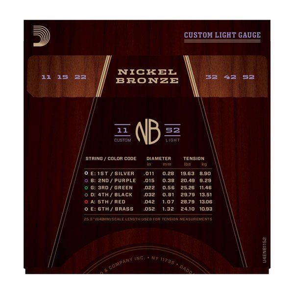 Daddario Akustik Gitar Tel Seti Nickel Bronze - NB1152