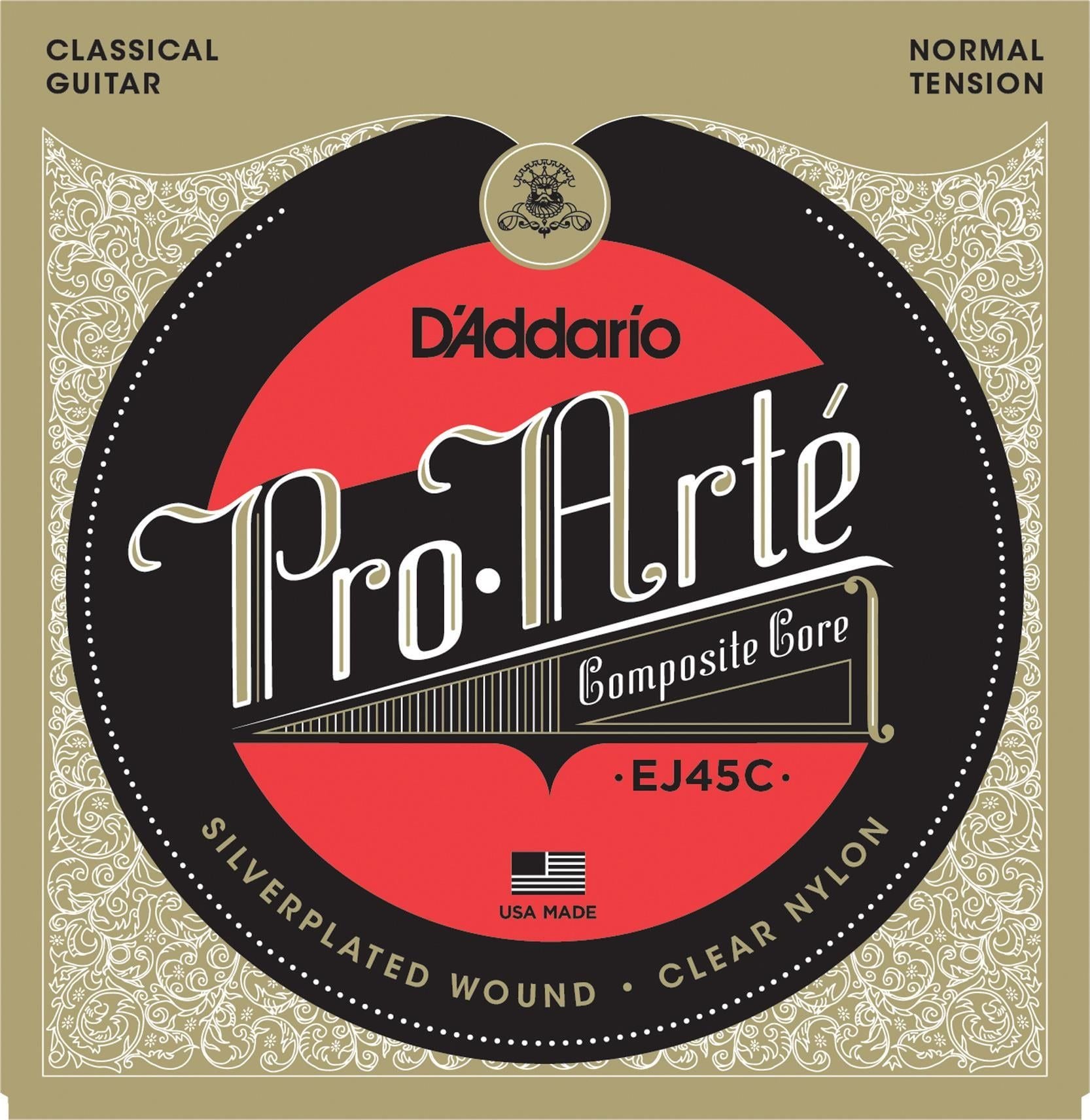 DADDARIO EJ45C PRO-ARTE KLASİK GİTAR TEL SETİ, COMPOSITE CORE, NORMAL TENSION