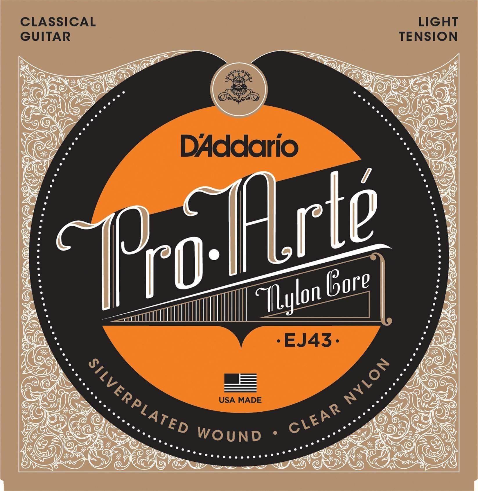 DADDARIO EJ43 KLASİK GİTAR TEL SETİ, SILVERPLATED WOUND, LIGHT TENSION