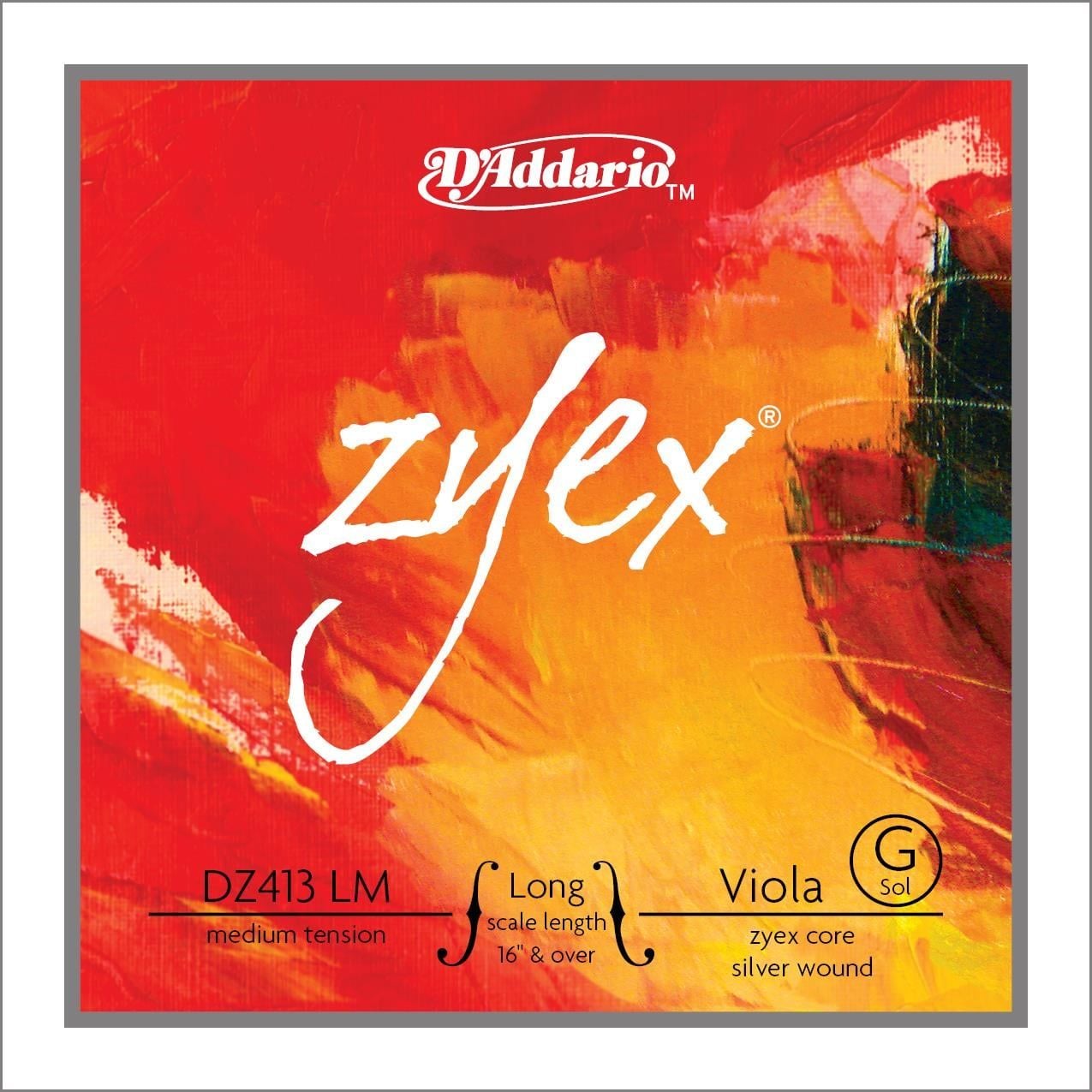 DADDARIO DZ413LM VİYOLA TEK TEL, ZYEX, (16'' VE ÜSTÜ), G-(SOL), MEDIUM
