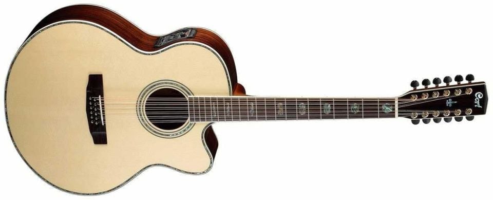 CORT CJ10X12NAT ELEKTRO AKUSTİK GİTAR, 12 TELLİ, JUMBO CUTAWAY, NATUREL