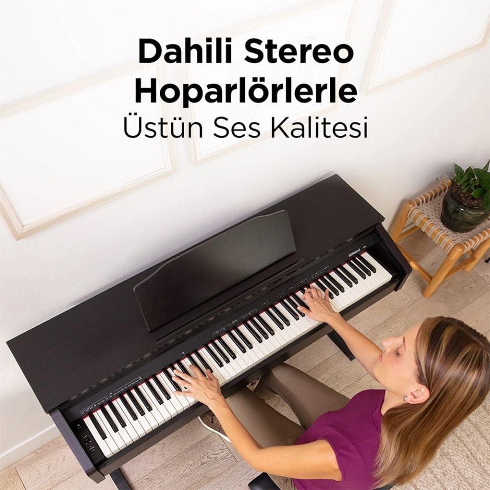 ROLAND RP30-CRL Gülağacı Dijital Duvar Piyanosu - (Tabure & Kulaklık Hediyeli)