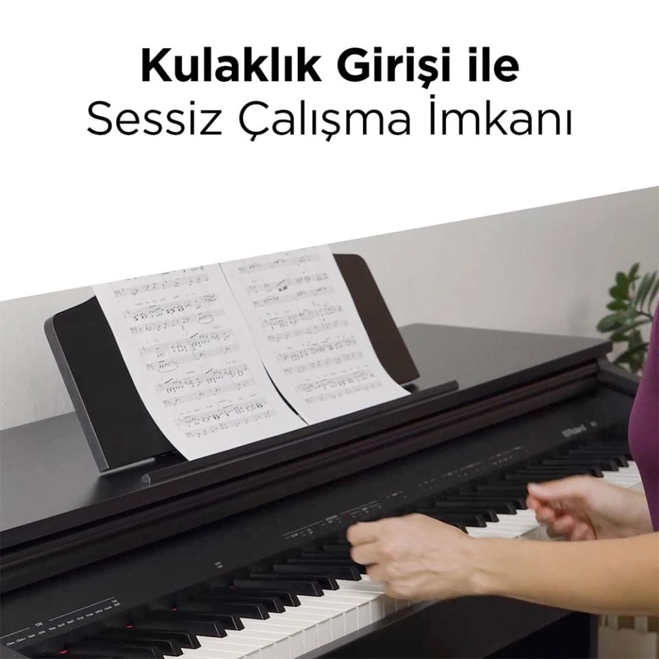 ROLAND RP30-CRL Gülağacı Dijital Duvar Piyanosu - (Tabure & Kulaklık Hediyeli)