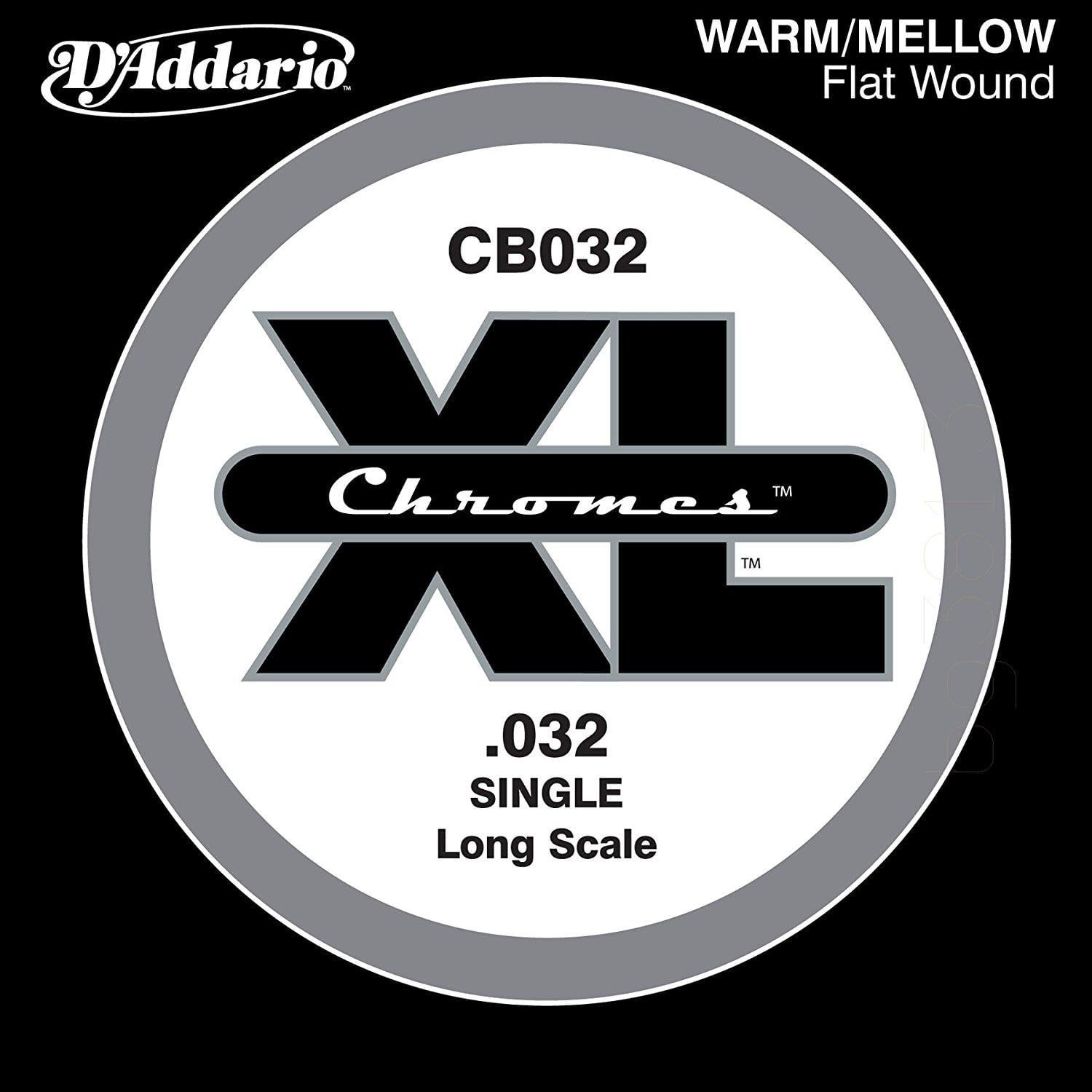 DADDARIO CB032 BASS GİTAR TEK TEL, KROM DÜZ SARIM, 0.032