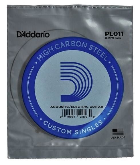 DADDARIO PL011 ELEKTRO VE AKUSTİK TEK TEL, E-(Mİ), YÜKSEK KARBONLU ÇELİK