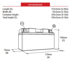 BS BATTERY BTZ7S-SLA Motosiklet Aküsü SLA Tipi