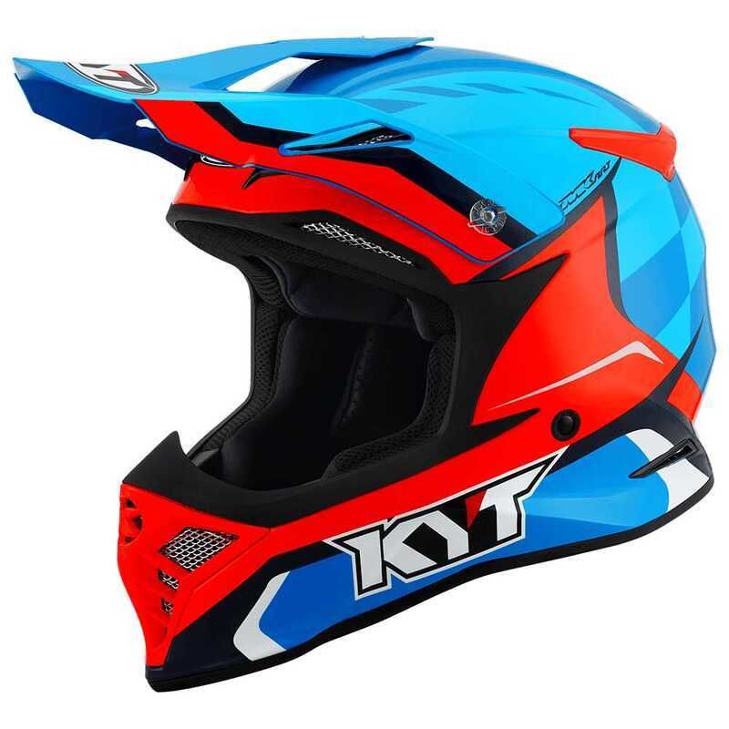 KYT SKYHAWK GLOWING KASK MAVİ TURUNCU FLUO