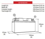 BS BATTERY BTX9 (SLA) Motosiklet Aküsü SLA Tipi