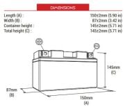 BS BATTERY BTX14-SLA Motosiklet Aküsü SLA Tipi