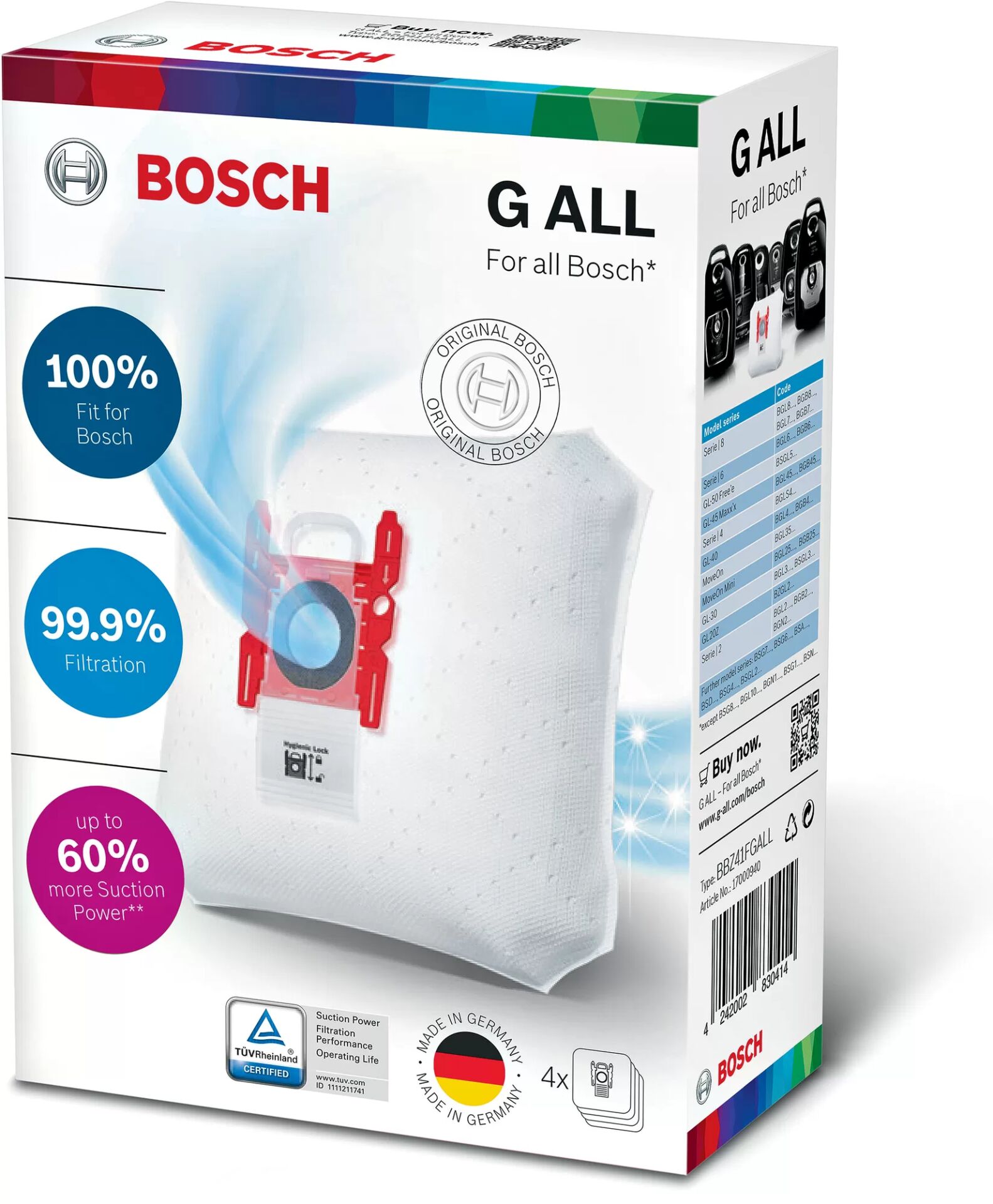 Bosch G All Kutulu 4'lü Paket Toz Torbası
