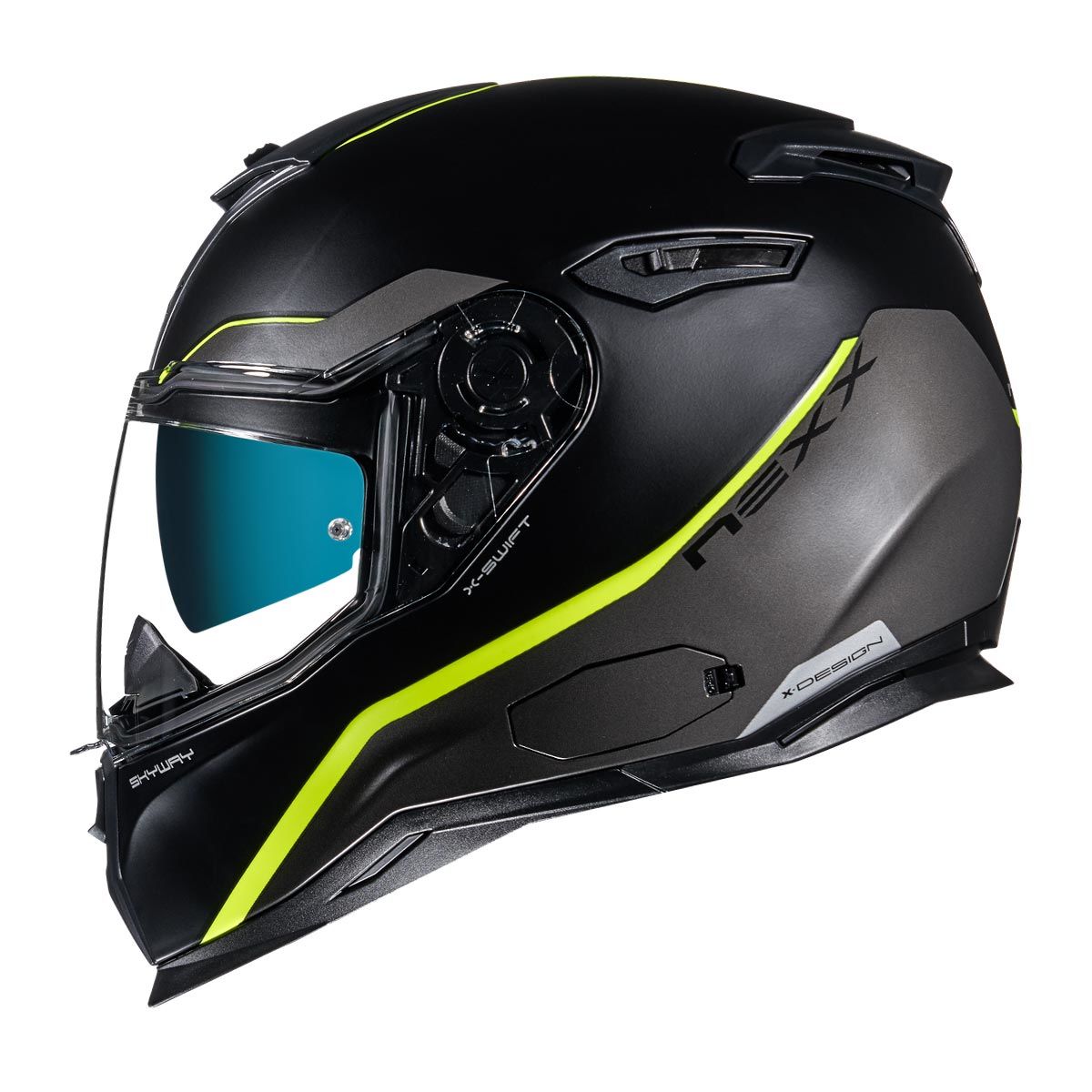 NEXX SX.100 SKYWAY MAT SİYAH-NEON SARI KASK