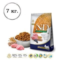 ND Ancestral Grain Mini Puppy Kuzulu Yaban Mersinli Küçük Irk Düşük Tahıllı Yavru Köpek Maması 2.5 KG