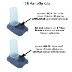 Petci Baba Hazneli Mama / Su Kabı (1,5 Litre) Beyaz