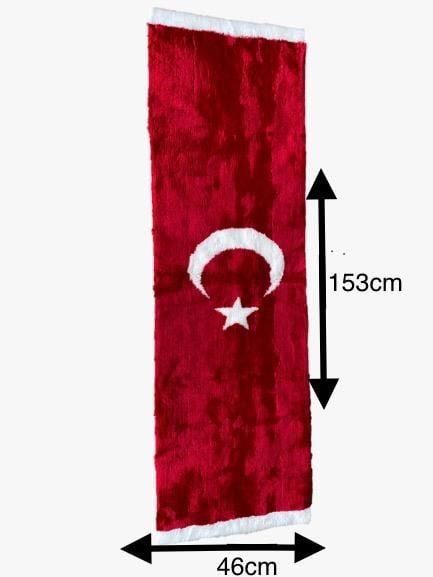 TÜRK BAYRAĞI PELUŞ 1. KALİTE 153CM 46CM