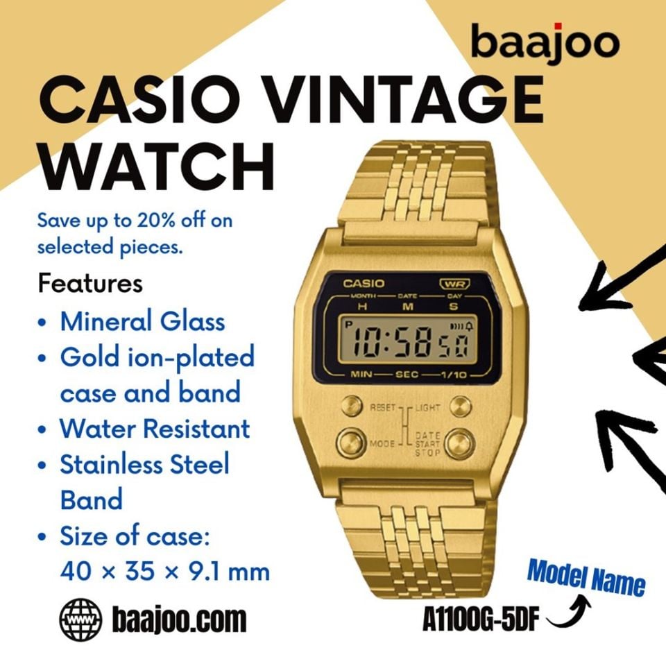 CASIO A1100G-5DF Dijital ERKEK KOL SAATİ