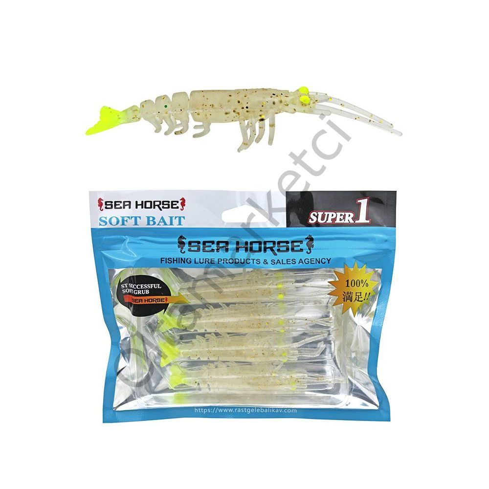 Sea Horse Manic Shrimp 7cm Gold Package 4 Lü