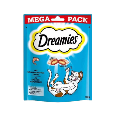 Dreamies Mega Pack İç Dolgulu Somonlu Kedi Ödül Bisküvisi 180gr