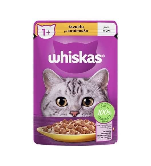 Whiskas Pouch in Jelly Tavuklu Kedi Yaş Maması 85 Gr