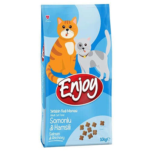 Enjoy Somonlu ve Hamsili Yetişkin Kuru Kedi Maması 10 kg