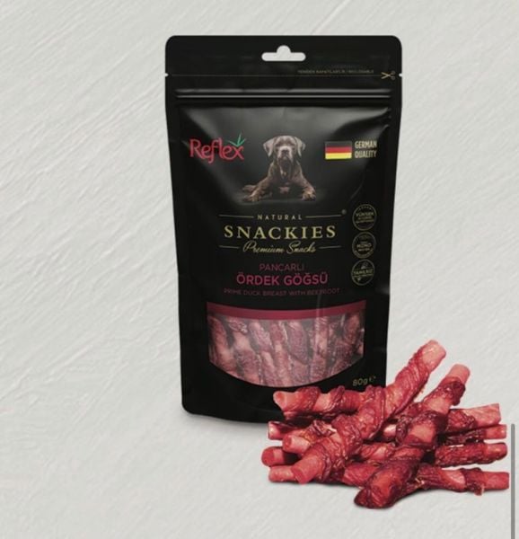 Reflex Snackies Pancarlı Ördek Göğsü 80 gr Köpek Ödül Maması