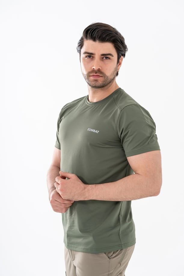 Combat Tactical Outdoor Tişört Günlük Sıfır Yaka Sporcu Erkek Tişörtü T-Shirf - 807 SJY