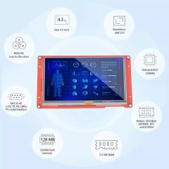 4.3 Inch Nextion HMI Display R-Rezistif Ekran - Dokunmatik NX4827P043-011R