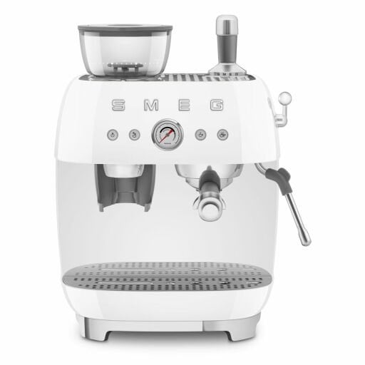 BEYAZ ÖĞÜTÜCÜLÜ ESPRESSO KAHVE MAKİNESİ