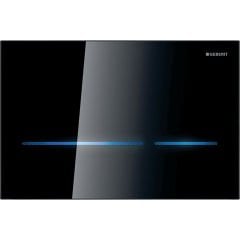 GEBERIT Kumanda Kapağı, 12cm için SIGMA80 SİYAH CAM 115.092.SG.6