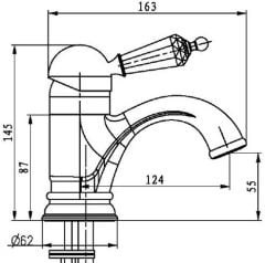 BOHEME Tradizionale Cromo 261 Lavabo Bataryası