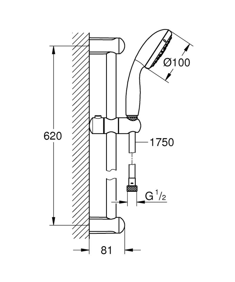 GROHE 27644001 Tempesta Duş Seti 3 Fonksiyonlu El Duşlu