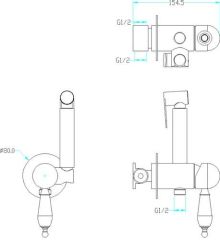 BOHEME Shower Set Sataf 435 Ankastre Shattaf