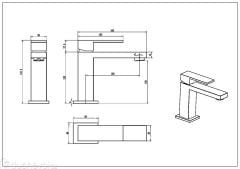 BOHEME Qubic Lavabo Bataryası 471-MW