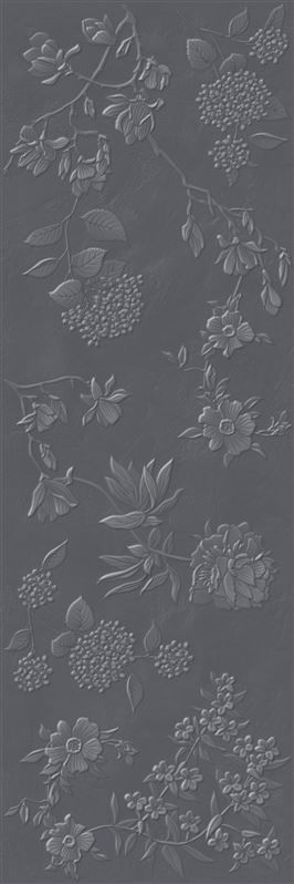 JARDIN 40X120 ÇİÇEK DEKOR GRİ