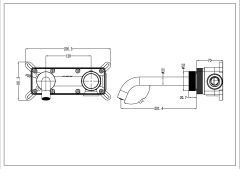 BOHEME Tech Ankastre 2'li Automatic Lavabo Bataryası 158-2-B