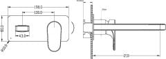 BOHEME Spectra Ankastre Lavabo Bataryası 455-MW