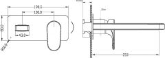 BOHEME Spectra Ankastre Lavabo Bataryası 455-MW