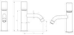 BOHEME Stick Diamond Lavabo Bataryası 121-NB
