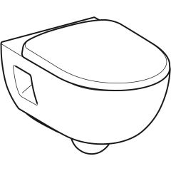GEBERIT 503.022.00.1 Selnova taharet fonksiyonlu asma klozet seti, alçak tip, kısmen kapalı form, Rimfree, klozet kapaklı