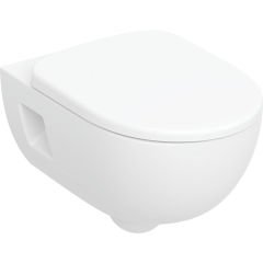 GEBERIT 503.022.00.1 Selnova taharet fonksiyonlu asma klozet seti, alçak tip, kısmen kapalı form, Rimfree, klozet kapaklı