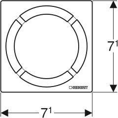 GEBERIT 154.311.00.1 Circle yer süzgeci ızgarası 8 x 8 cm