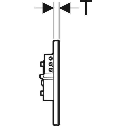 GEBERIT Kumanda Kapağı, 12cm için SIGMA80 FÜME/REFLEKTİF CAM 116.090.SM.6