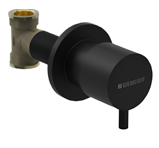GEBERIT 616.004.14.1 Ankastre stop valf seti, yuvarlak, mat siyah