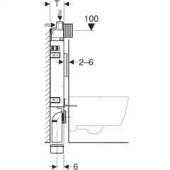 GEBERIT 110.231.00.2 Gömme Rezervuar Alpha - 12 Cm - Kombifix - 106 Cm - Destek Ayaklı
