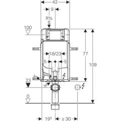 GEBERIT 110.792.00.1 Gömme Rezervuar Sigma - 8 cm - Kombifix