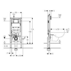 GEBERIT 111.796.00.2 Gömme Rezervuar Sigma -8 cm-Duofix