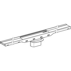 GEBERIT 154.440.QC.1 CleanLine80 Duş Kanalı, 30-90 cm Paslanmaz Çelik / Siyah Krom