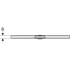 GEBERIT 154.440.QC.1 CleanLine80 Duş Kanalı, 30-90 cm Paslanmaz Çelik / Siyah Krom
