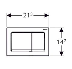 GEBERIT Alpha30 Kumanda Kapağı  - Çift basmalı ALPHA30 PİRİNÇ 115.055.QE.1