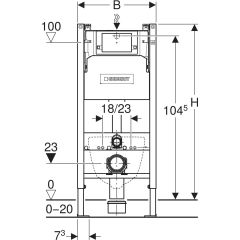GEBERIT 458.233.00.2 Duofix Asma klozet için, 112 cm, Alpha 12 cm gömme rezervuar ile, 6/3 litre